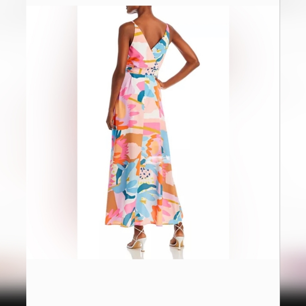 AQUA Exclusive To Bloomingdales Colorful Floral Wrap Dress - Picture 16 of 16